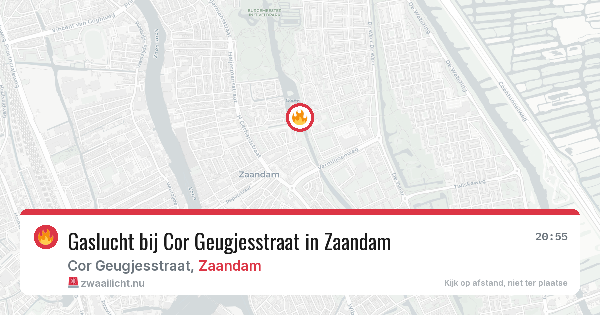Gaslucht bij Cor Geugjesstraat in Zaandam — 29 mei 2026