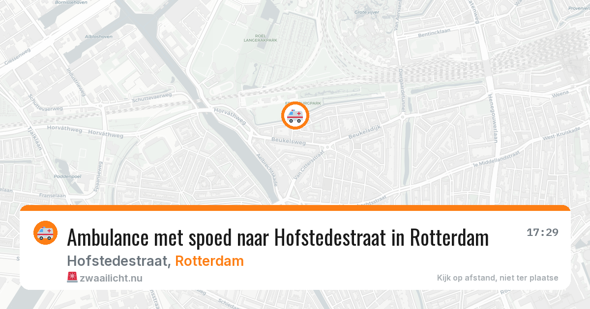 Ambulance met spoed naar Hofstedestraat in Rotterdam — 5 jun 2026