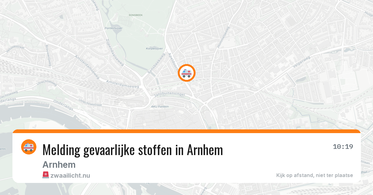 Melding gevaarlijke stoffen in Arnhem — 24 jul 2026