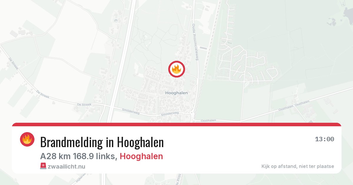 Brandmelding in Hooghalen — 27 apr 2026