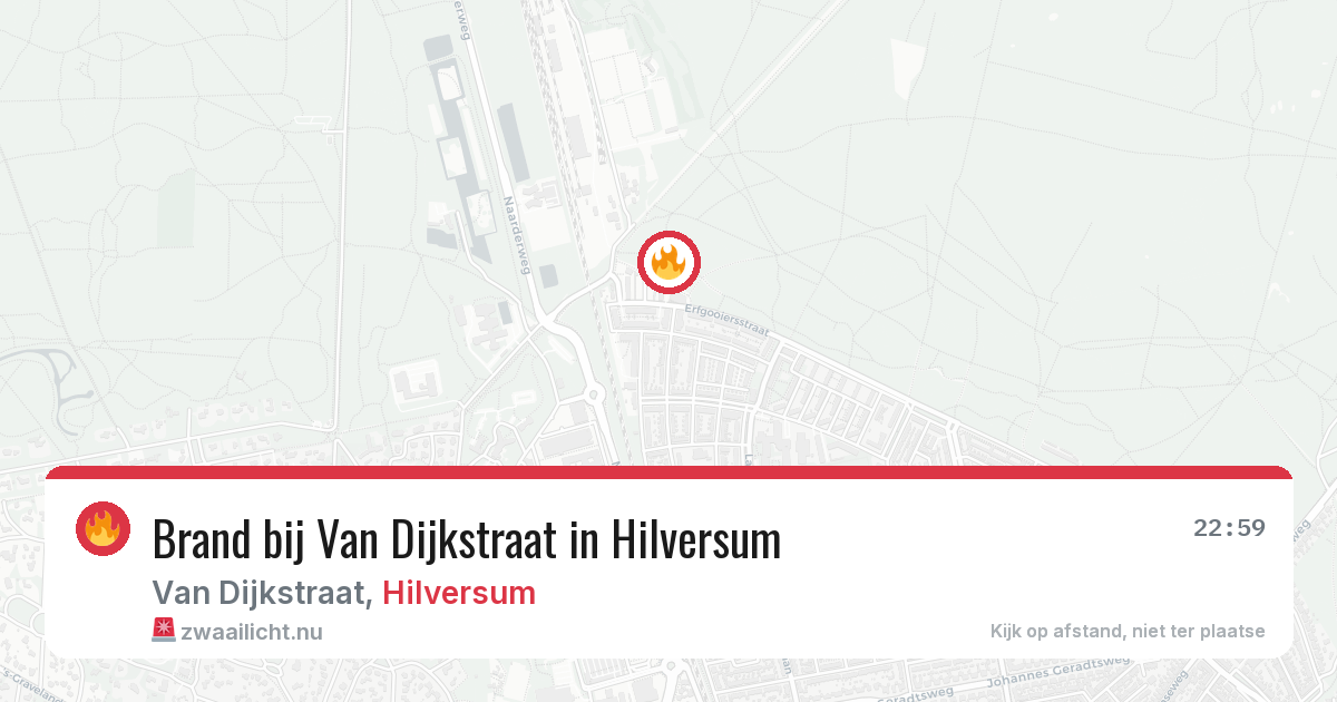 Brand bij Van Dijkstraat in Hilversum — 19 jul 2026