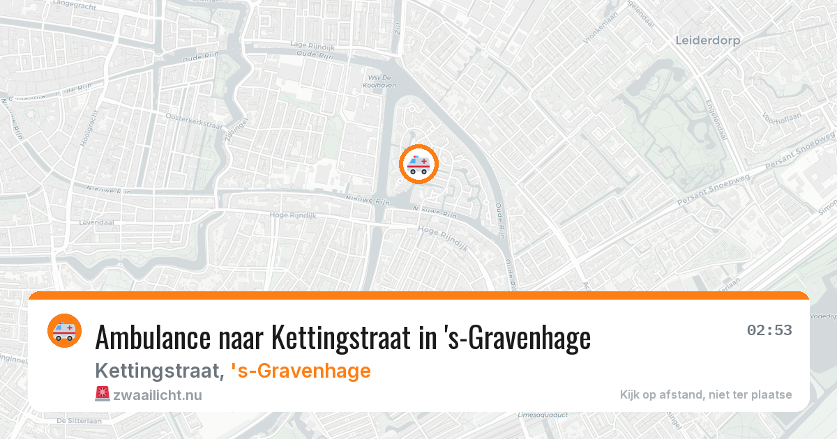 Ambulance naar Kettingstraat in 's-Gravenhage — 15 mrt 2026