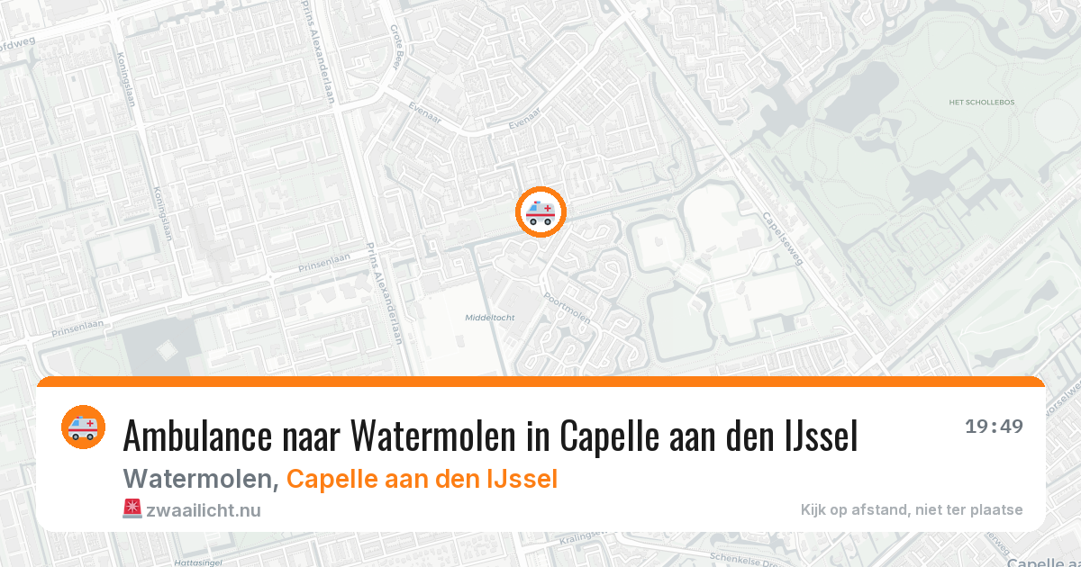 Ambulance naar Watermolen in Capelle aan den IJssel — 14 jul 2026