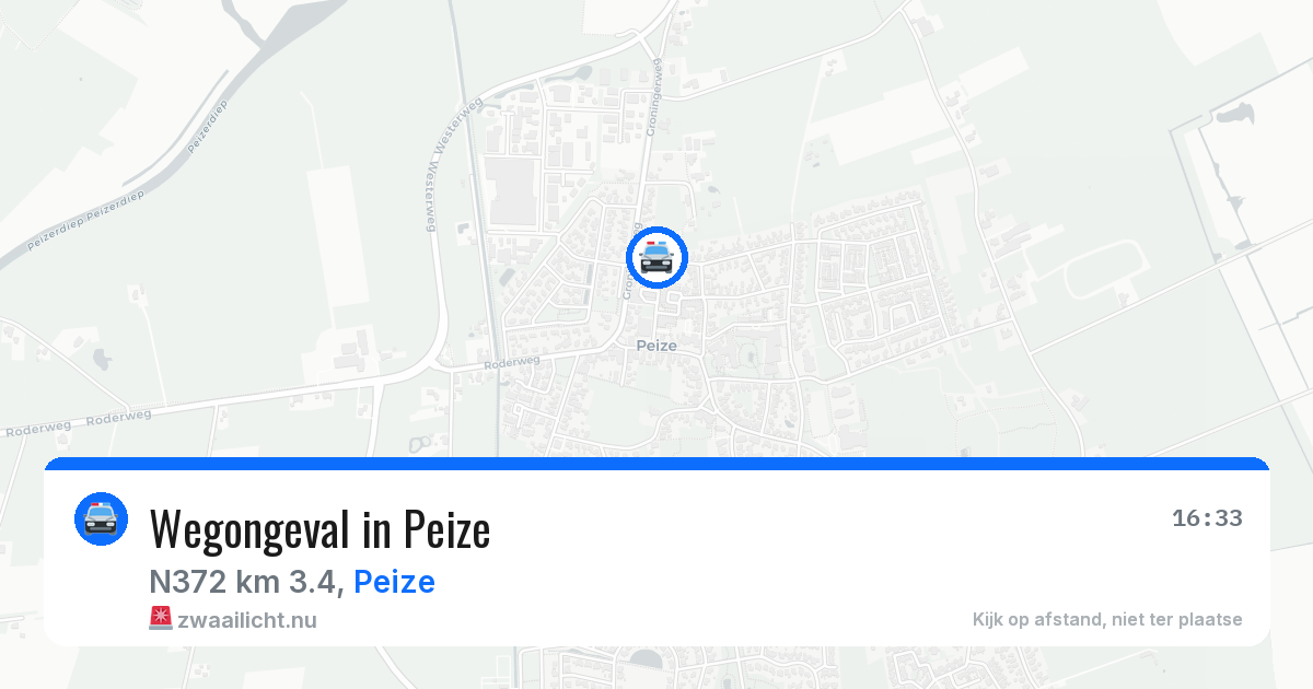 Wegongeval in Peize — 21 mei 2026
