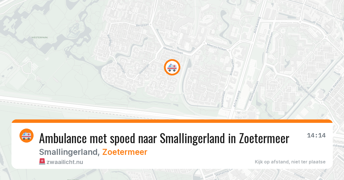 Ambulance met spoed naar Smallingerland in Zoetermeer — 8 jul 2026