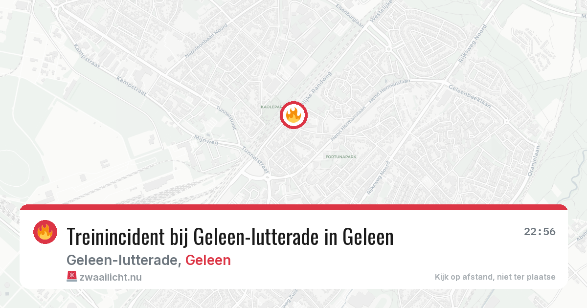 Treinincident bij Geleen-lutterade in Geleen — 1 jun 2026