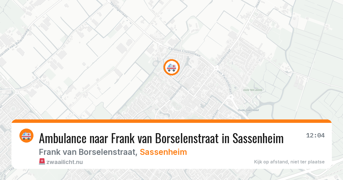 Ambulance naar Frank van Borselenstraat in Sassenheim — 8 jul 2026