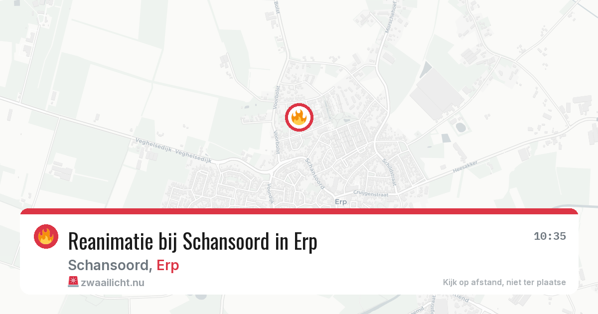 Reanimatie bij Schansoord in Erp — 26 mei 2026