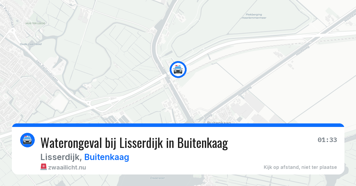 Waterongeval bij Lisserdijk in Buitenkaag — 28 mei 2026