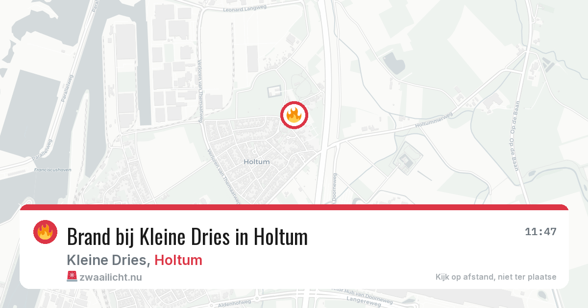 Brand bij Kleine Dries in Holtum — 3 mrt 2026
