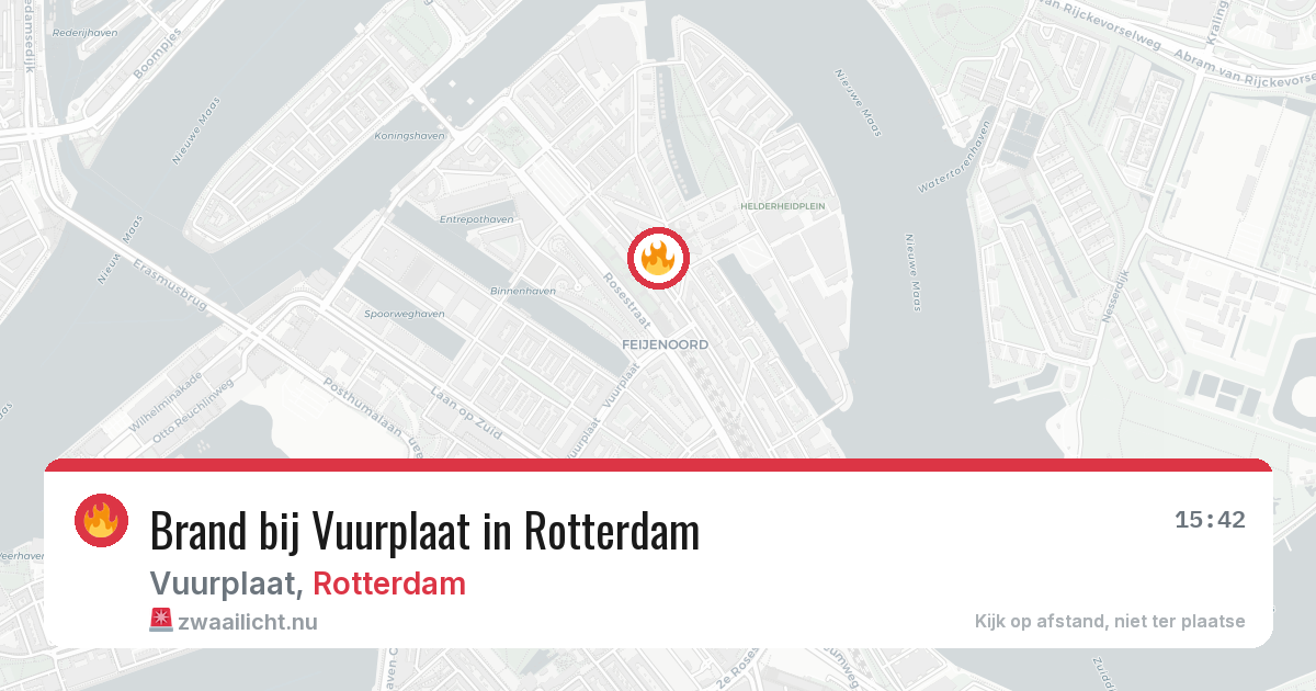 Brand bij Vuurplaat in Rotterdam — 2 jun 2026