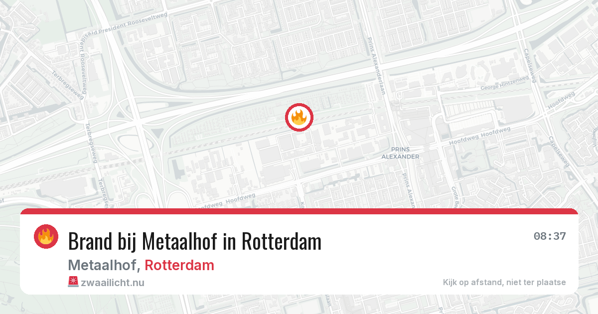 Brand bij Metaalhof in Rotterdam — 17 jul 2026