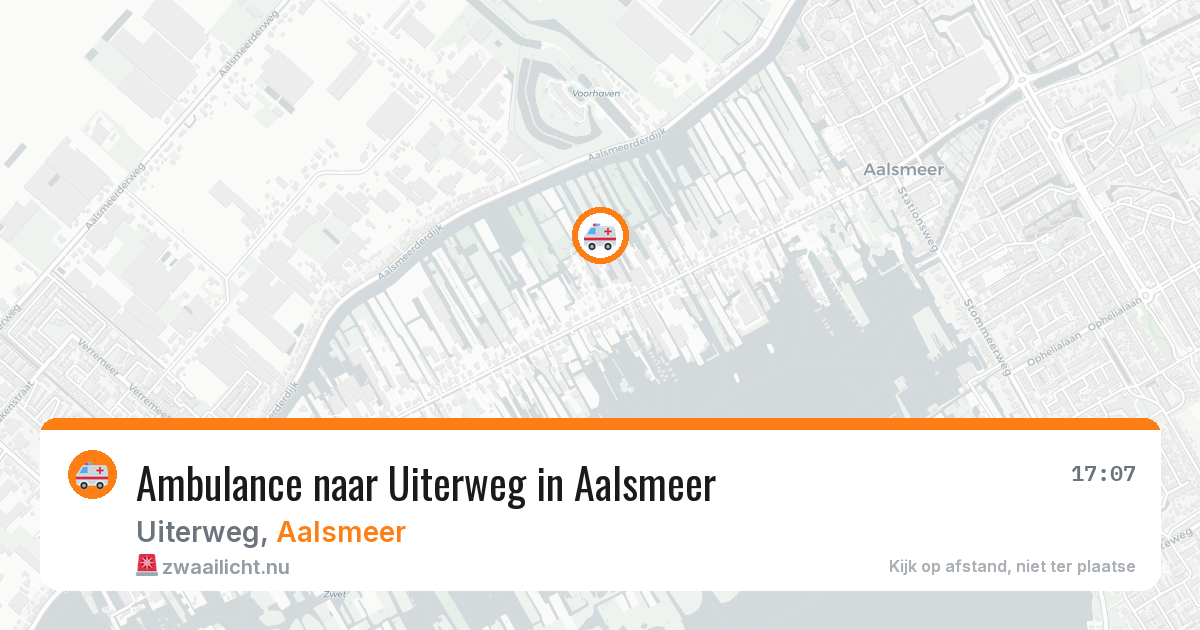Ambulance naar Uiterweg in Aalsmeer — 29 mei 2026