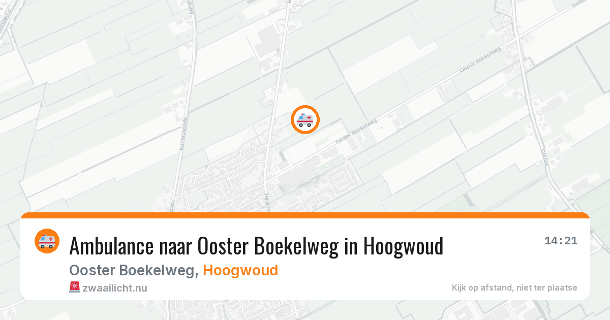 Ambulance naar Ooster Boekelweg in Hoogwoud — 13 jul 2026