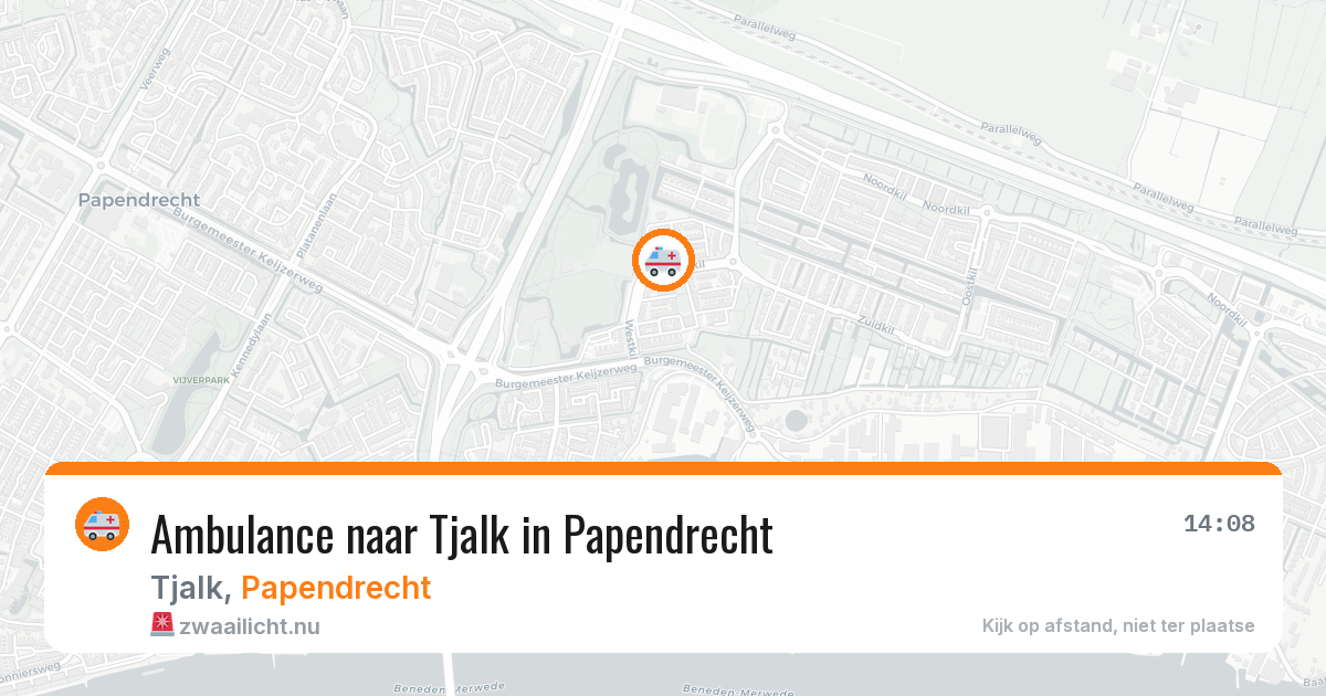 Ambulance naar Tjalk in Papendrecht — 16 jul 2026
