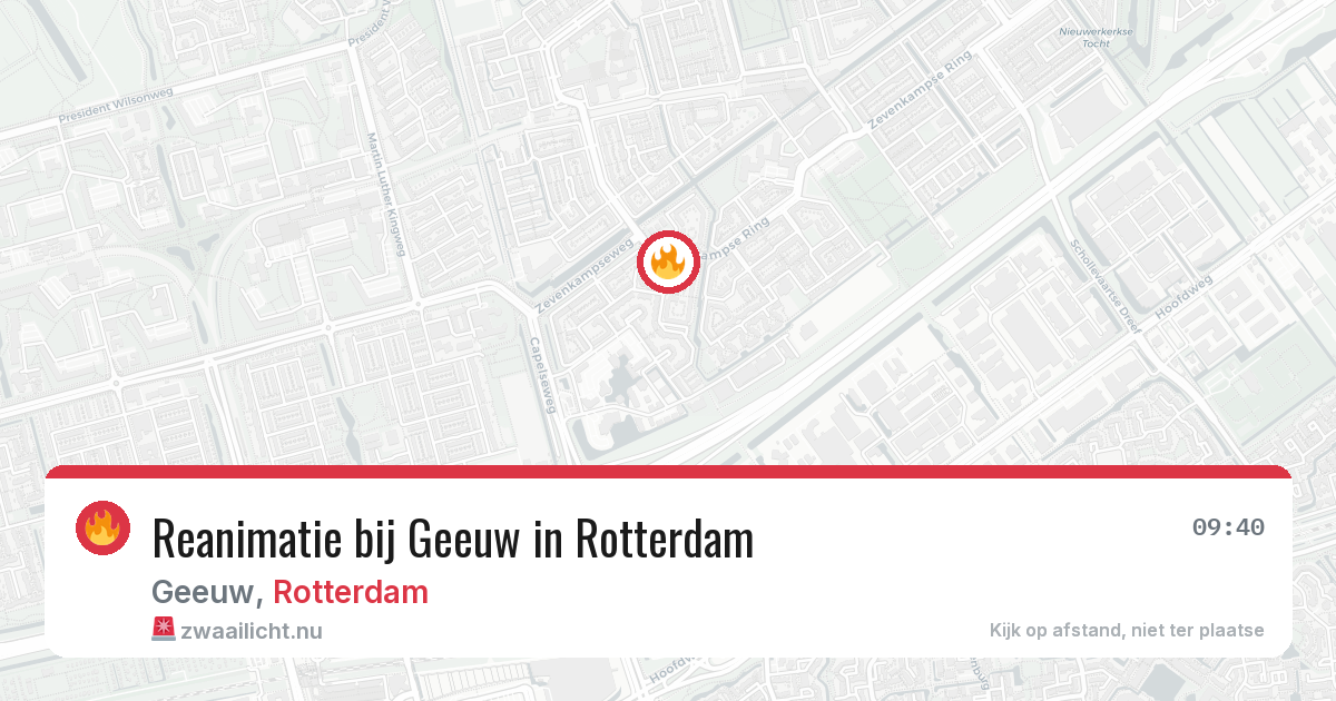 Reanimatie bij Geeuw in Rotterdam — 2 apr 2026