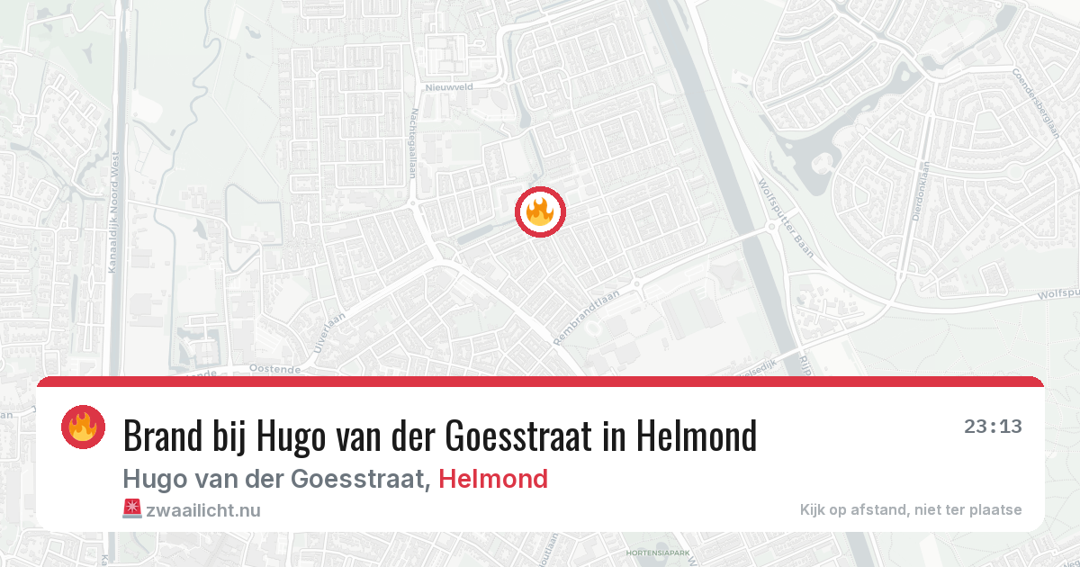 Brand bij Hugo van der Goesstraat in Helmond — 22 mei 2026