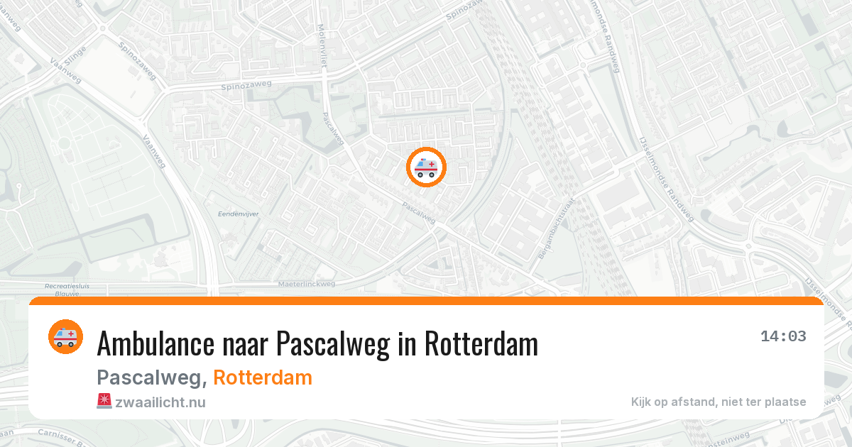 Ambulance naar Pascalweg in Rotterdam — 23 mrt 2026