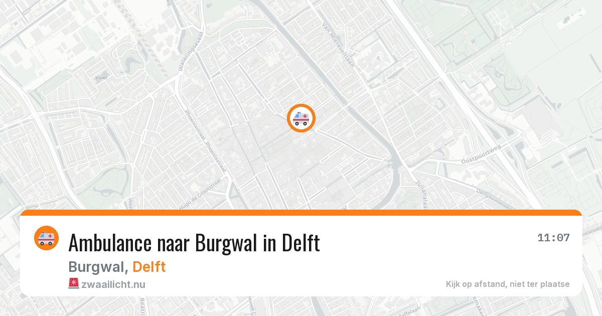 Ambulance naar Burgwal in Delft — 22 mei 2026