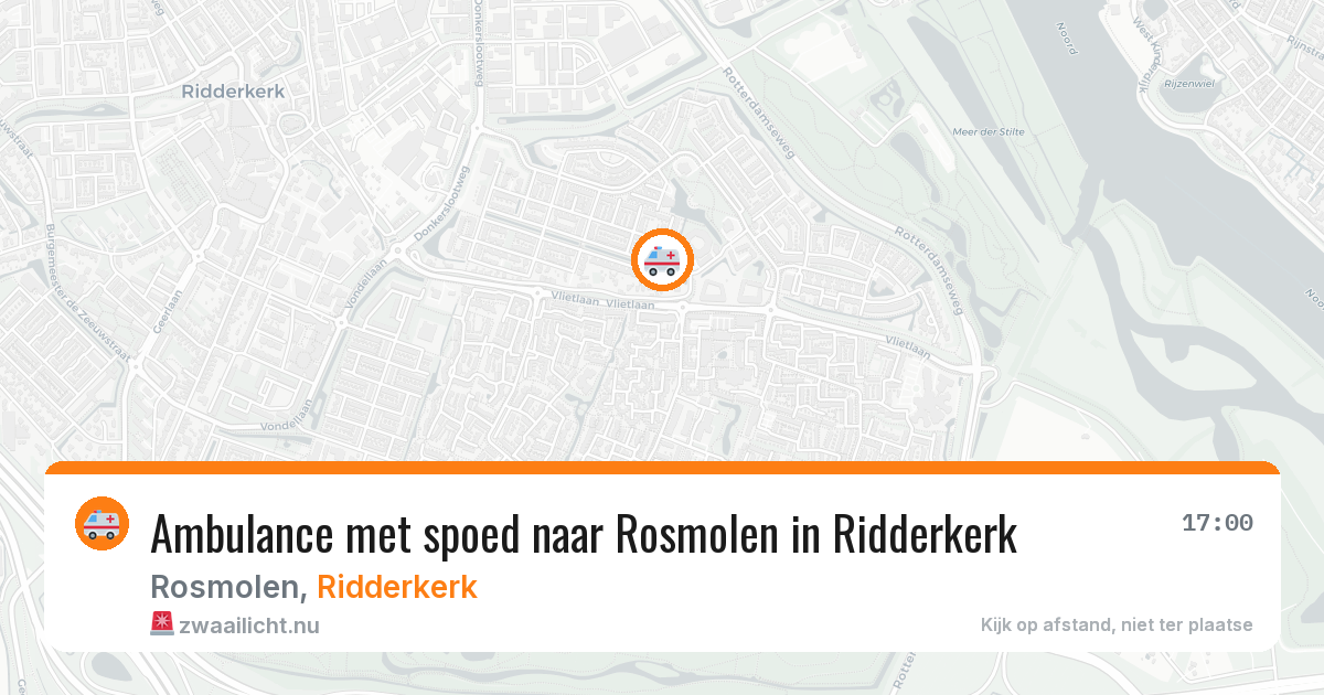 Ambulance met spoed naar Rosmolen in Ridderkerk — 28 mrt 2026