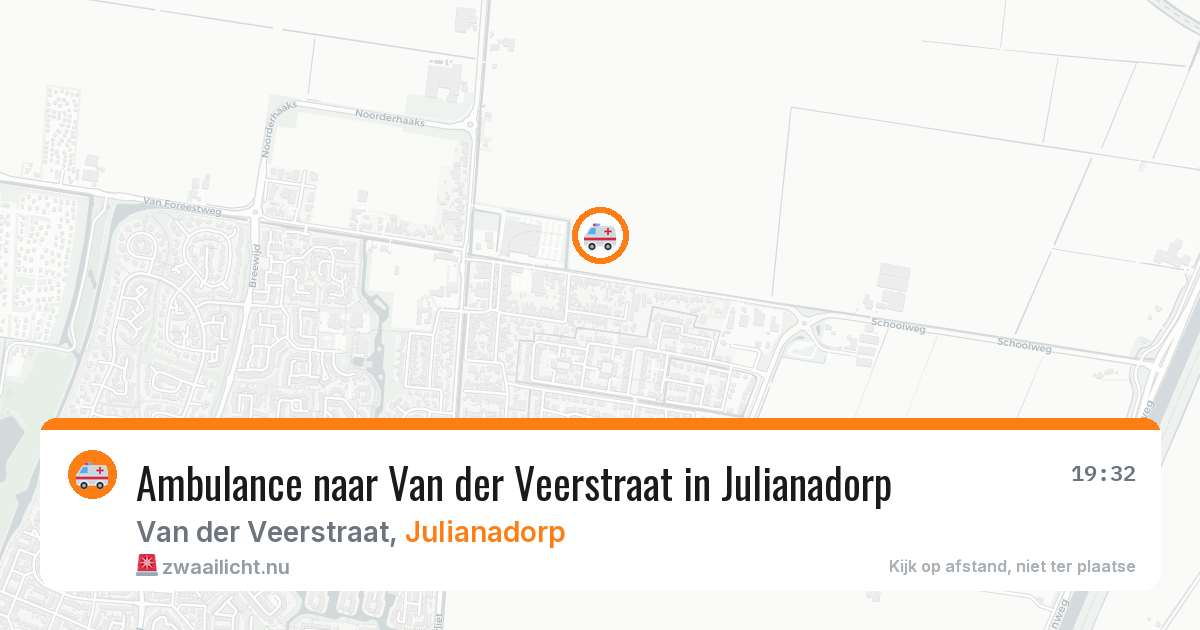 Ambulance naar Van der Veerstraat in Julianadorp — 18 jul 2026