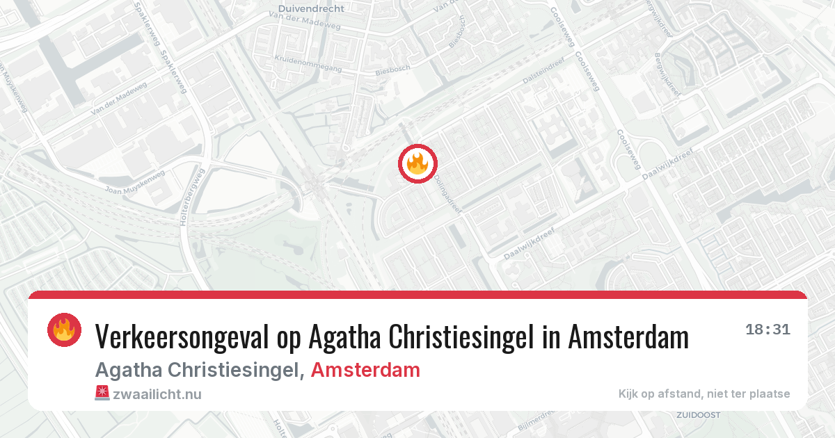 Verkeersongeval op Agatha Christiesingel in Amsterdam — 15 mei 2026