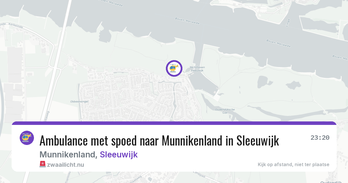Ambulance met spoed naar Munnikenland in Sleeuwijk — 1 jun 2026