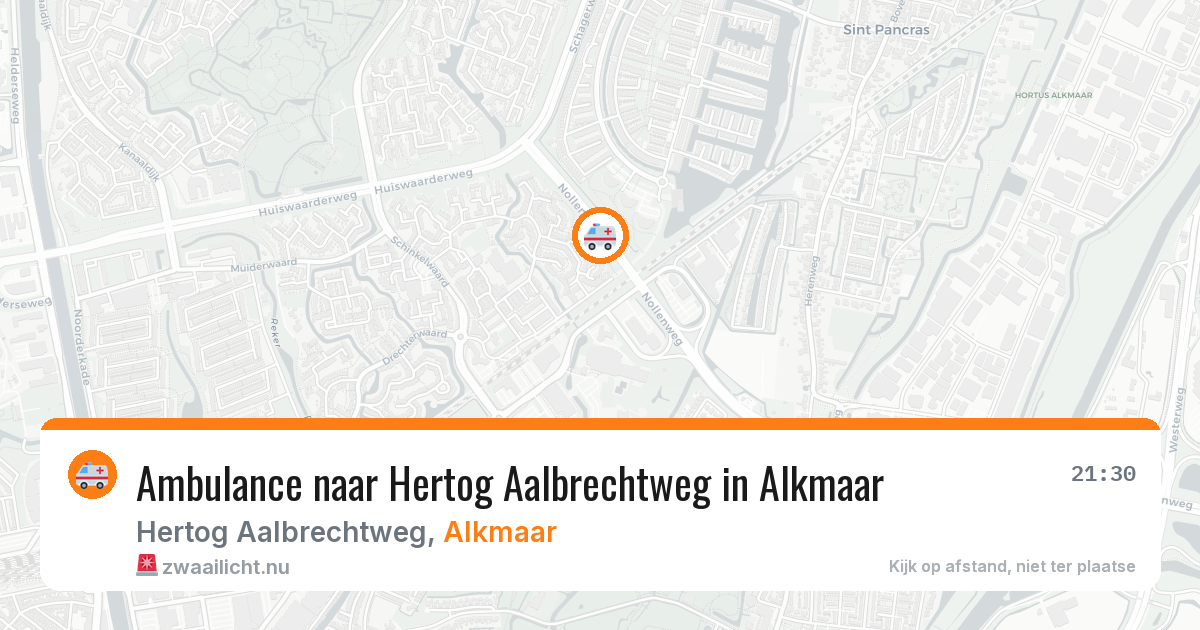 Ambulance naar Hertog Aalbrechtweg in Alkmaar — 18 jul 2026