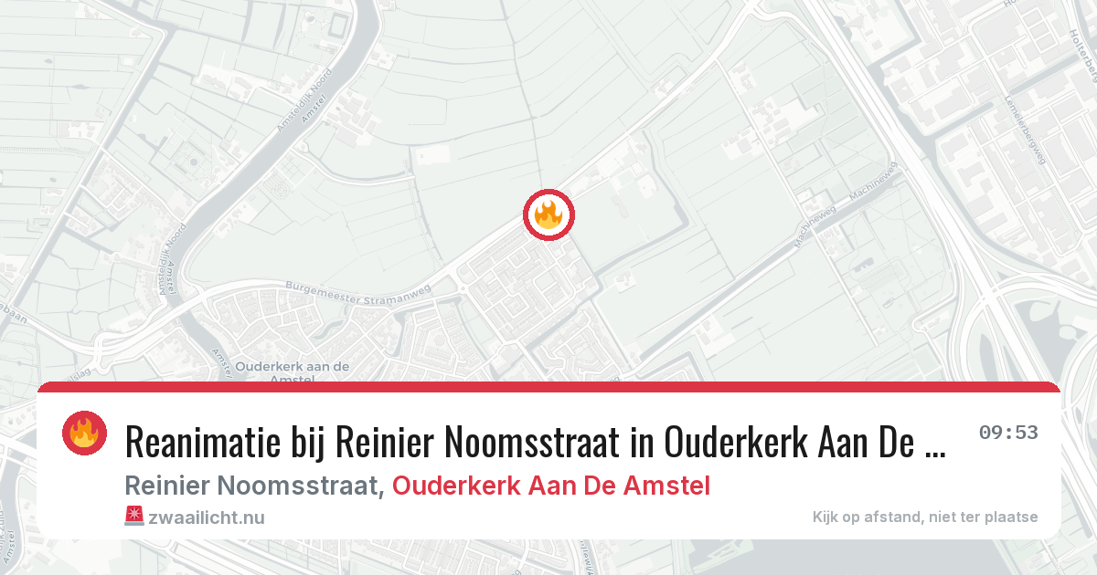 Reanimatie bij Reinier Noomsstraat in Ouderkerk Aan De Amstel — 14 jul 2026