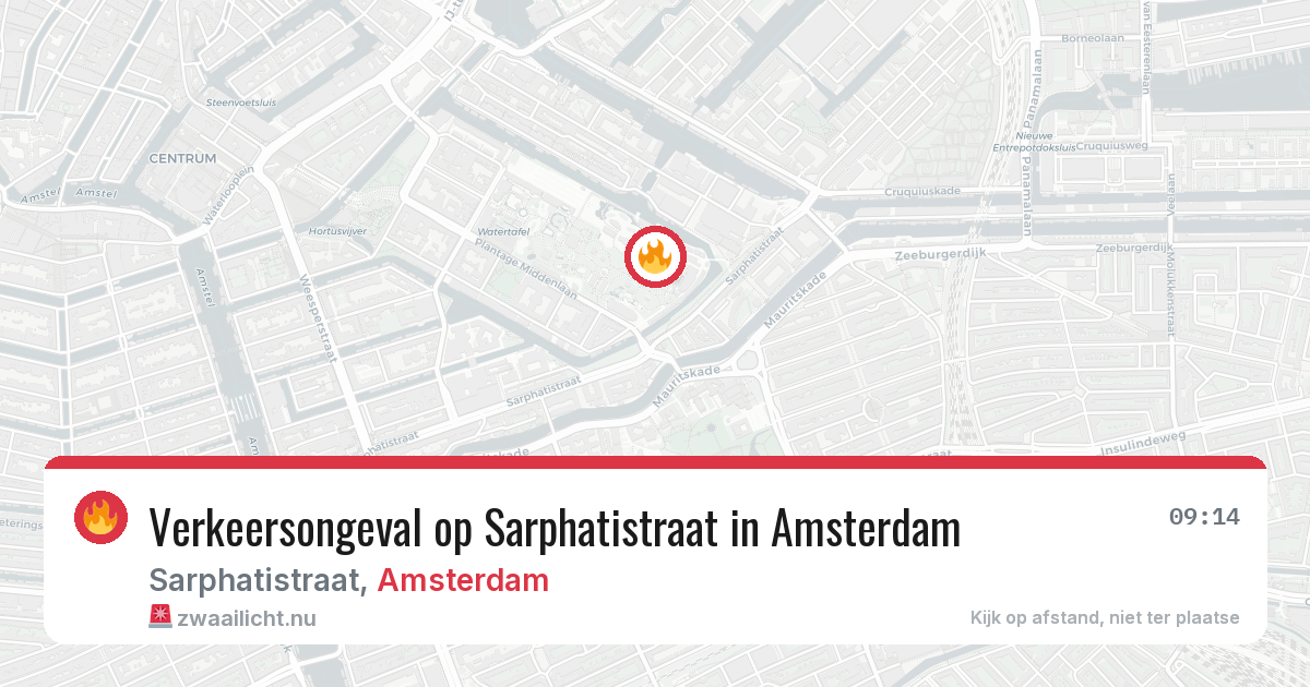 Verkeersongeval op Sarphatistraat in Amsterdam — 30 apr 2026