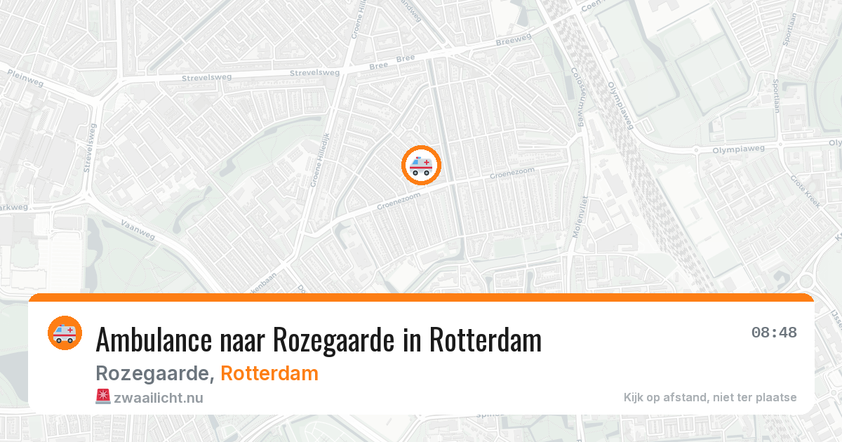 Ambulance naar Rozegaarde in Rotterdam — 20 jul 2026