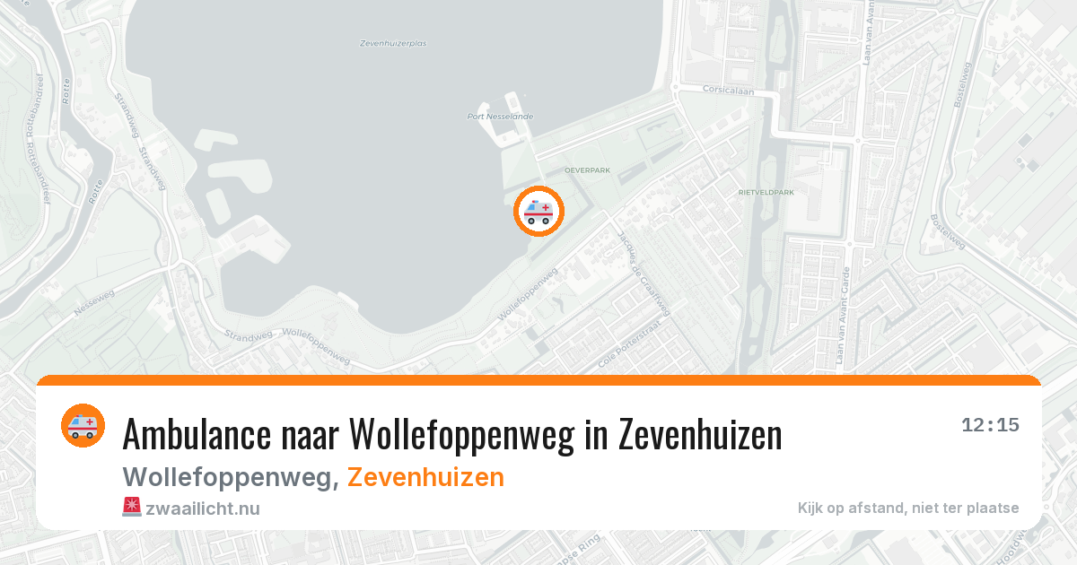 Ambulance naar Wollefoppenweg in Zevenhuizen — 17 jul 2026