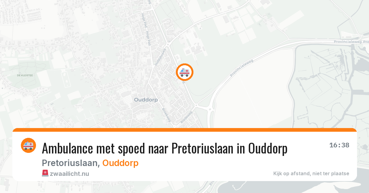 Ambulance met spoed naar Pretoriuslaan in Ouddorp — 12 jul 2026