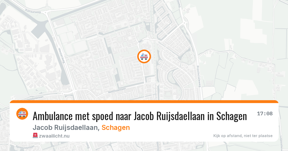 Ambulance met spoed naar Jacob Ruijsdaellaan in Schagen — 26 jul 2026