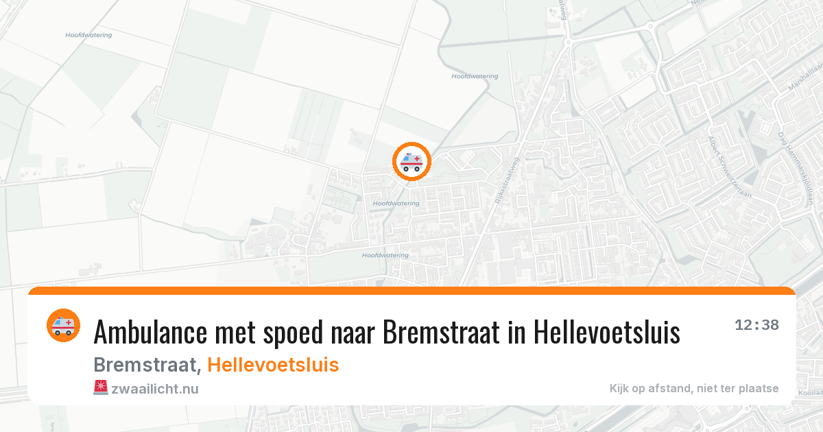 Ambulance met spoed naar Bremstraat in Hellevoetsluis — 18 mrt 2026