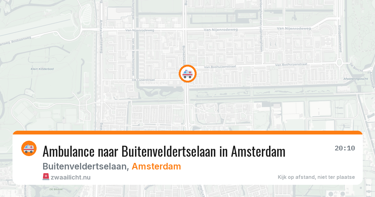 Ambulance naar Buitenveldertselaan in Amsterdam — 20 jul 2026