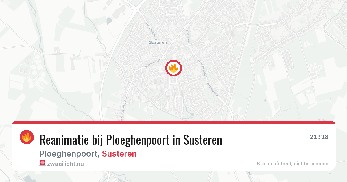 Reanimatie bij Ploeghenpoort in Susteren — 16 mrt 2026