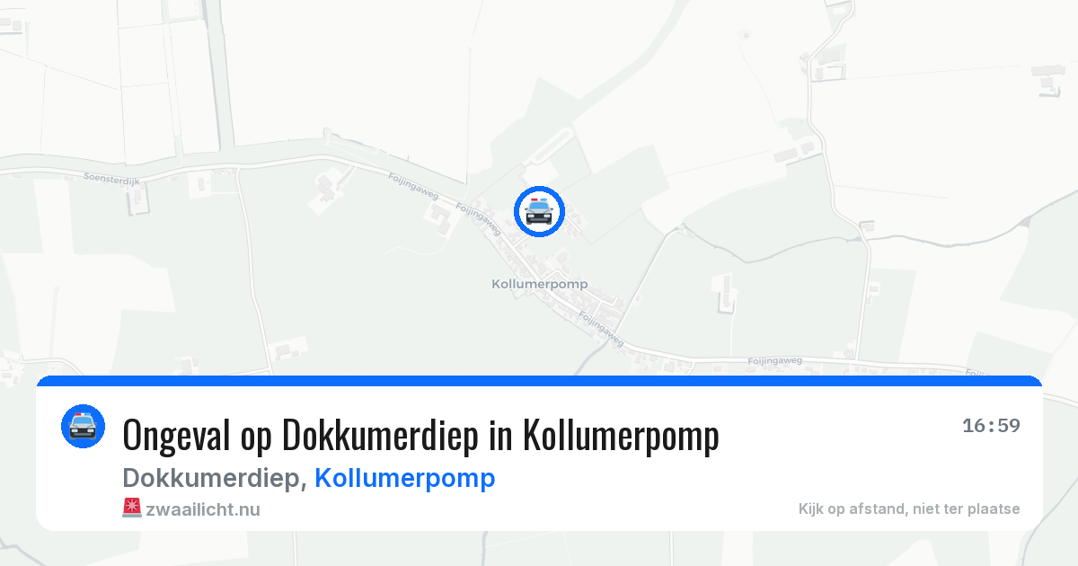 Ongeval op Dokkumerdiep in Kollumerpomp — 23 jul 2026