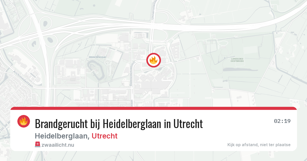 Brandgerucht bij Heidelberglaan in Utrecht — 11 mei 2026