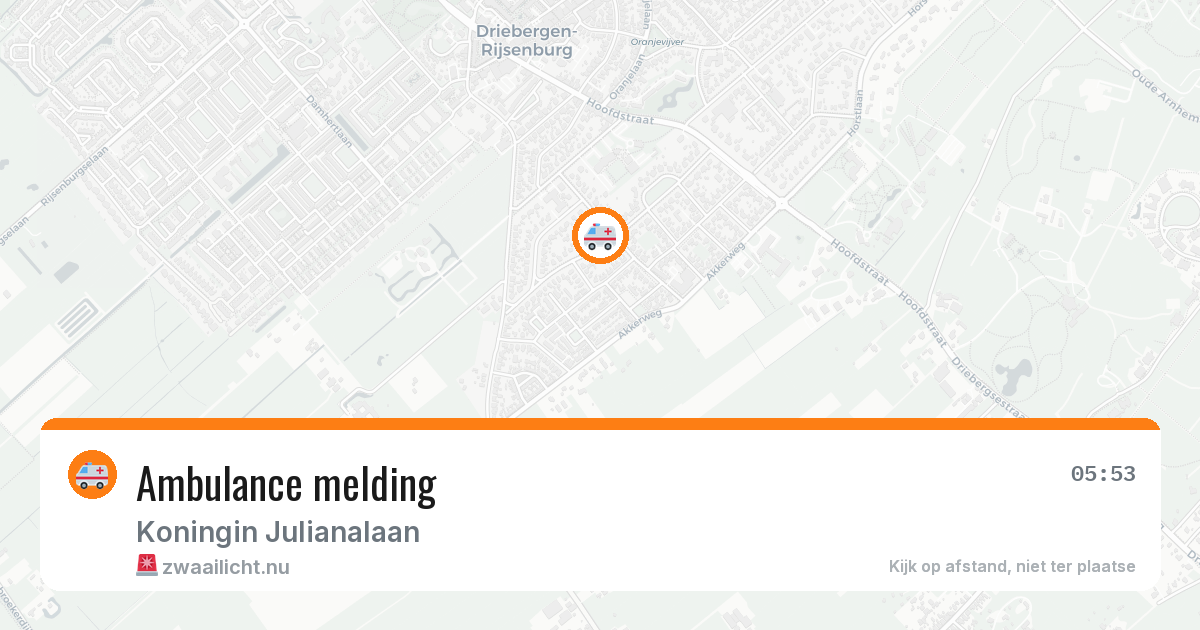 Ambulance melding — 21 jul 2026