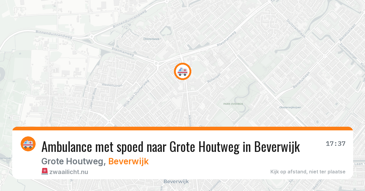 Ambulance met spoed naar Grote Houtweg in Beverwijk — 15 jul 2026
