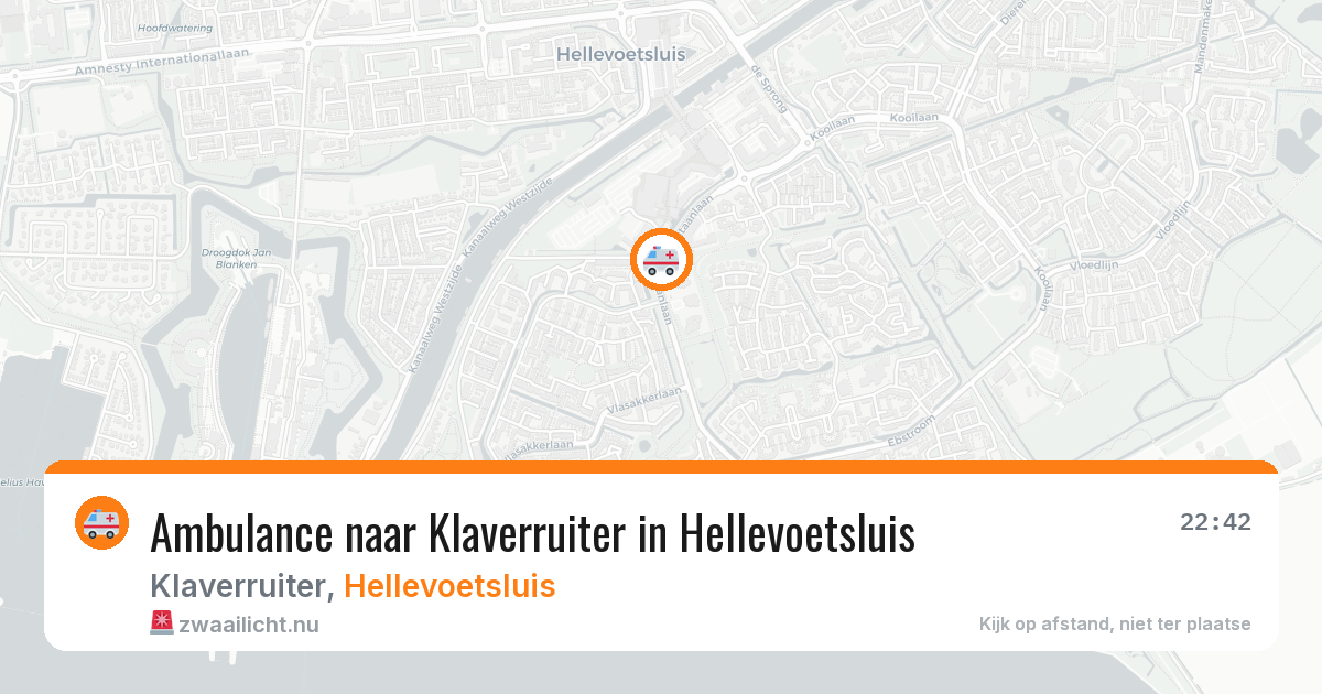 Ambulance naar Klaverruiter in Hellevoetsluis — 27 mrt 2026