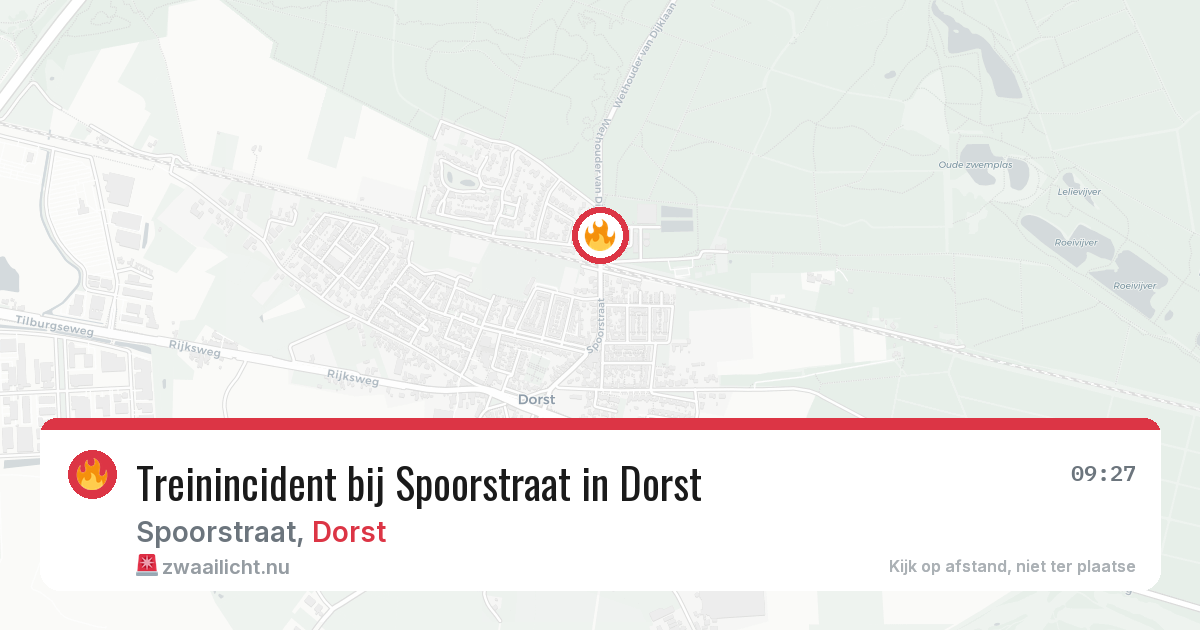 Treinincident bij Spoorstraat in Dorst — 8 mei 2026