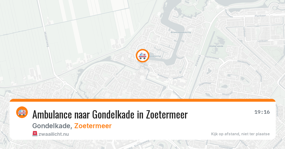 Ambulance naar Gondelkade in Zoetermeer — 12 mei 2026