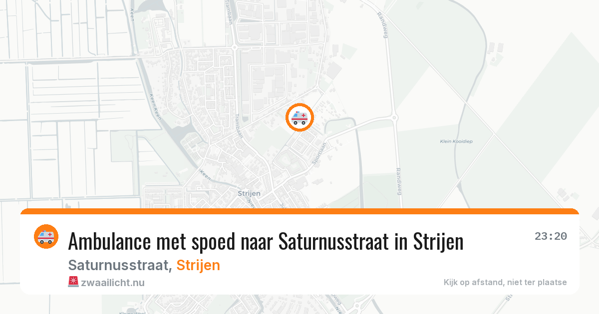 Ambulance met spoed naar Saturnusstraat in Strijen — 11 jul 2026