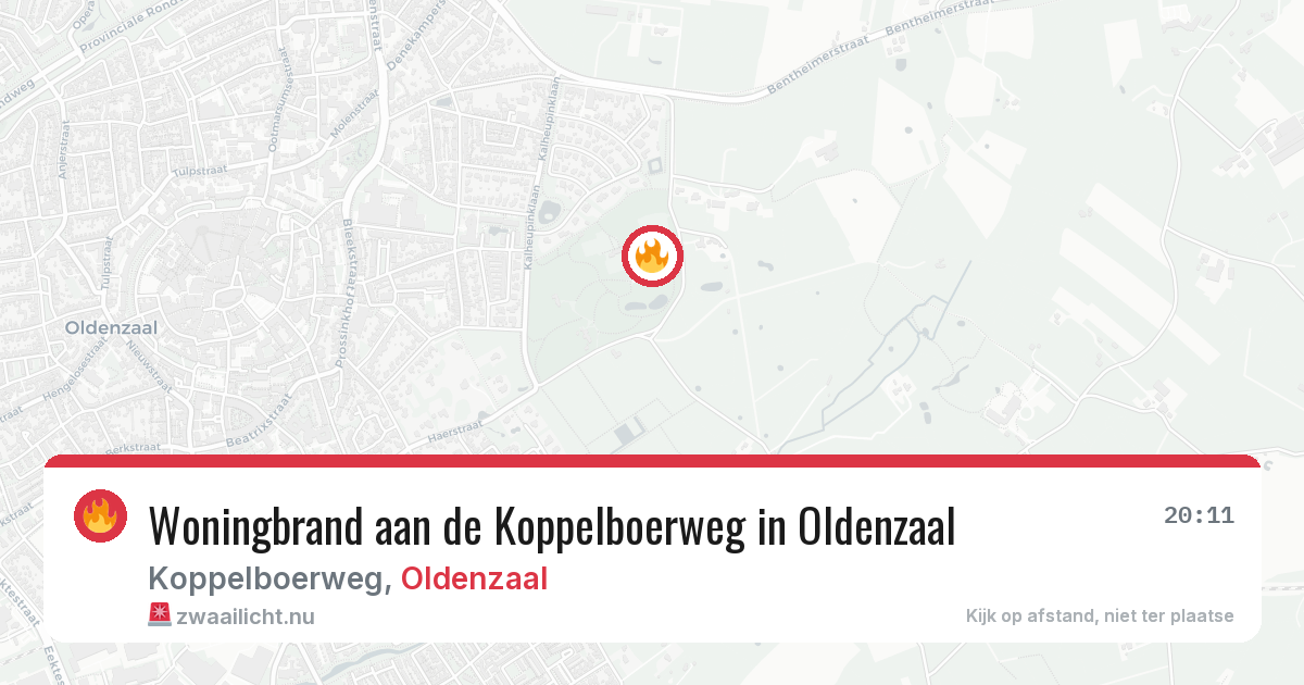 Woningbrand aan de Koppelboerweg in Oldenzaal — 7 feb 2026