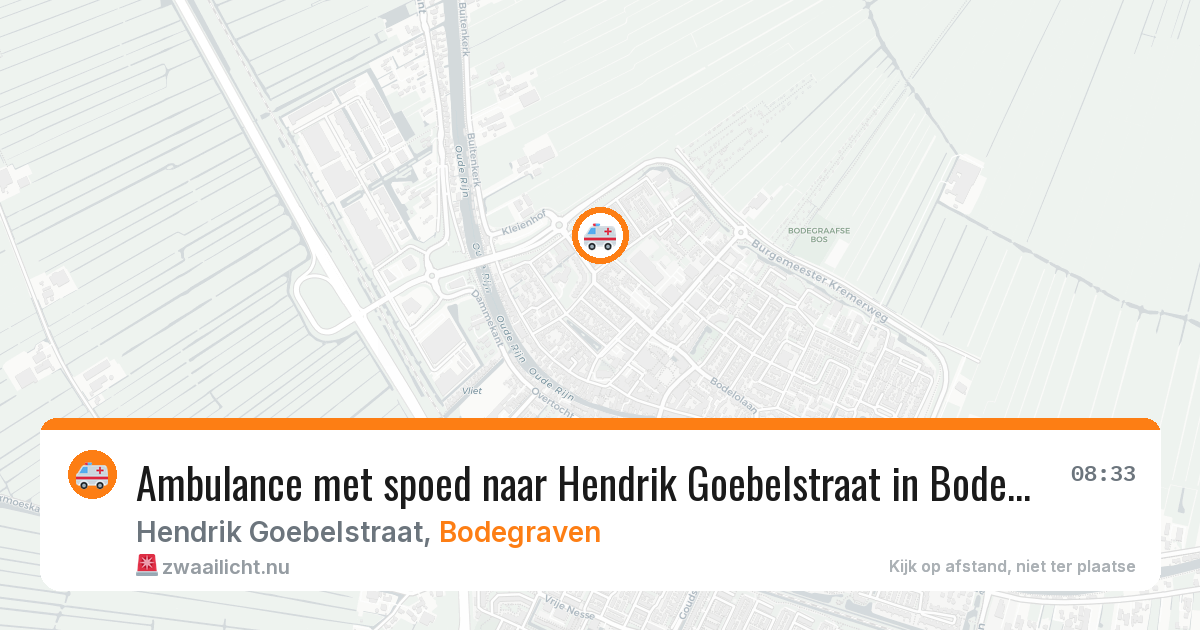 Ambulance met spoed naar Hendrik Goebelstraat in Bodegraven — 19 jan 2026