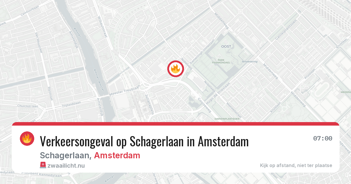 Verkeersongeval op Schagerlaan in Amsterdam — 30 mrt 2026