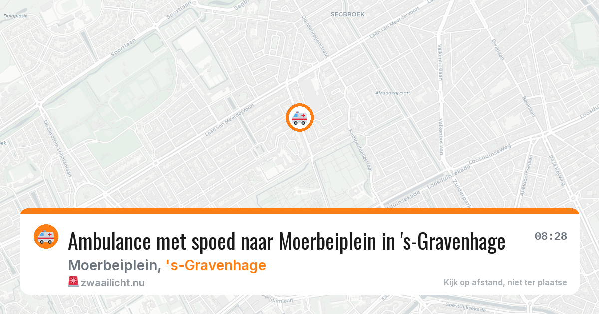 Ambulance met spoed naar Moerbeiplein in 's-Gravenhage — 21 mei 2026