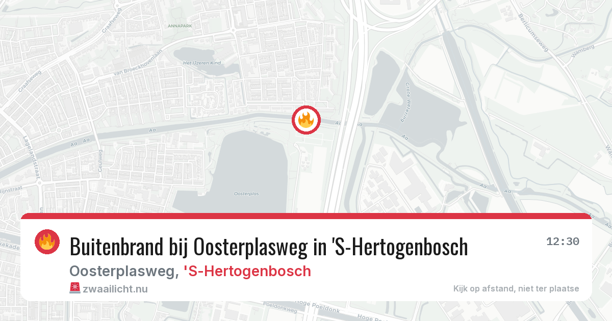 Buitenbrand bij Oosterplasweg in 'S-Hertogenbosch — 16 jul 2026